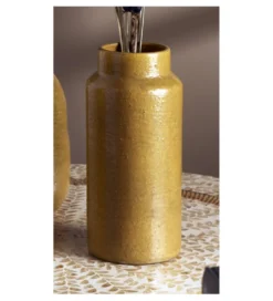 Wazon MOSTAZA 30 cm ceramika musztardowy