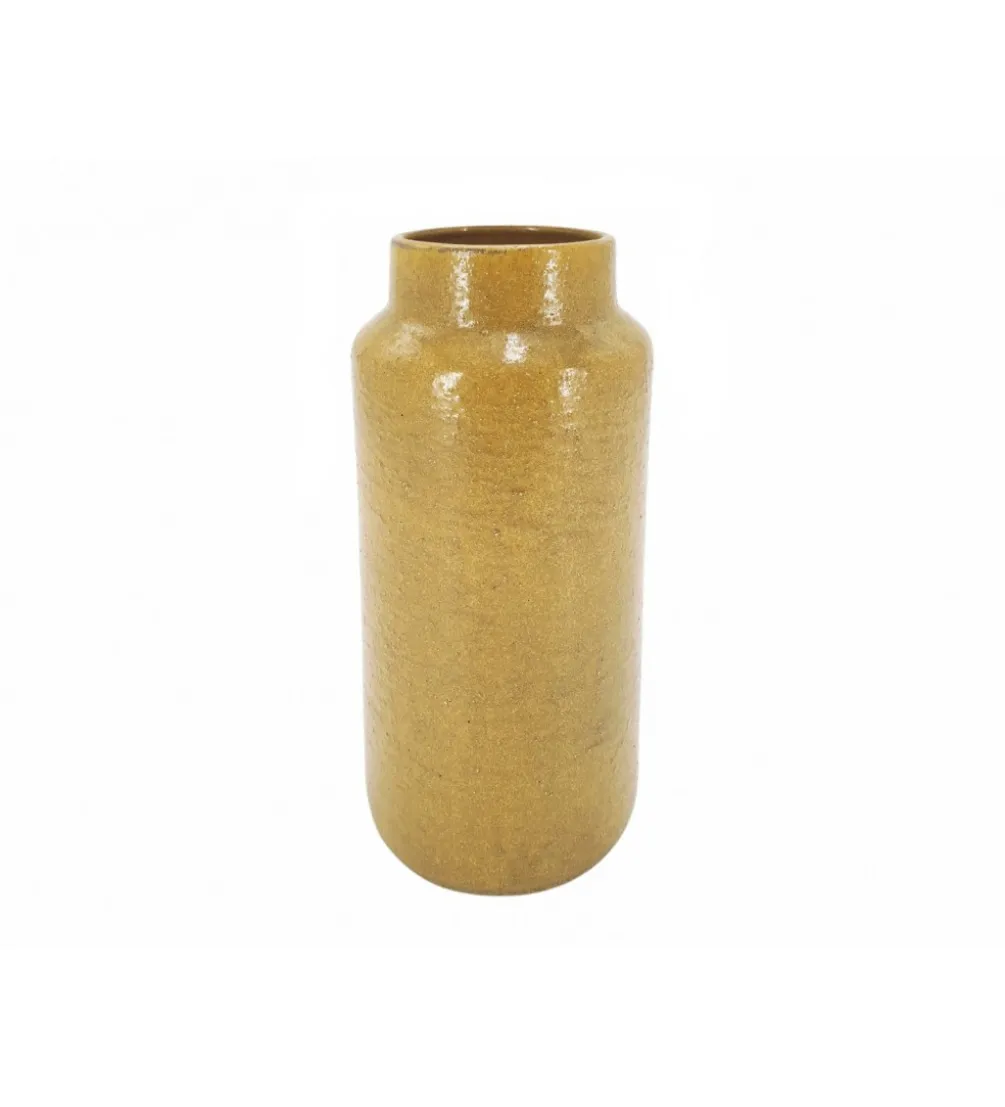 Wazon MOSTAZA 30 cm ceramika musztardowy