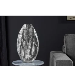 Wazon ORGANIC 45 cm srebrny