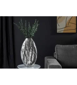 Wazon ORGANIC 45 cm srebrny