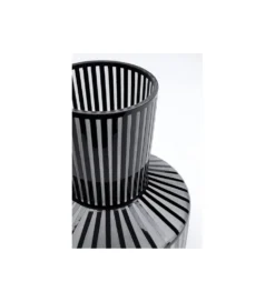 Wazon Roulette 24 cm czarno biały