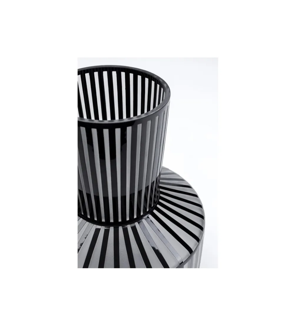 Wazon Roulette 24 cm czarno biały