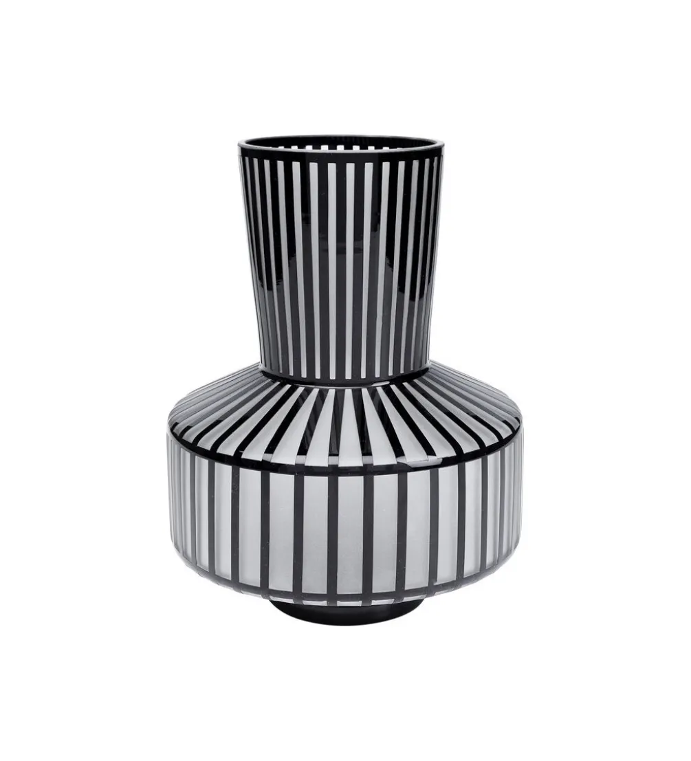 Wazon Roulette 24 cm czarno biały