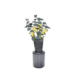 Wazon ROULETTE 41 cm czarno biały szklany