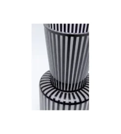 Wazon ROULETTE 41 cm czarno biały szklany