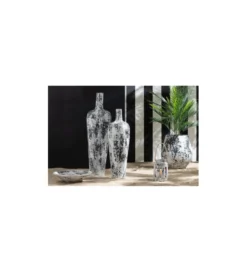 Wazon RUBYNO 80 cm czarno biały