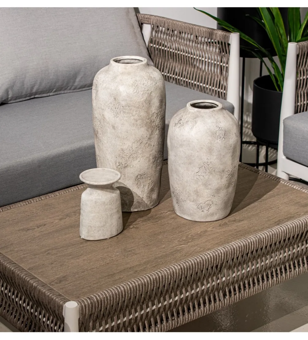 Wazon RUSTIC 43 cm ceramika szary