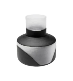 Wazon Shadow 34 cm czarno biały