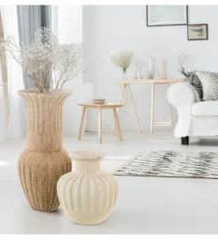 Wazon SIGEM 38 cm ceramika brązowy