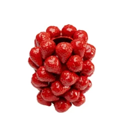 Wazon Strawberries 24 cm czerowny