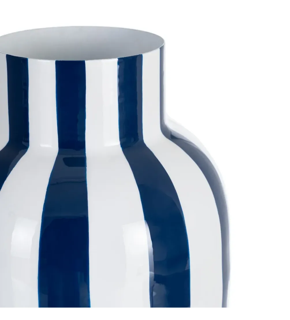 Wazon STRIPERSY 30 cm biały niebieski