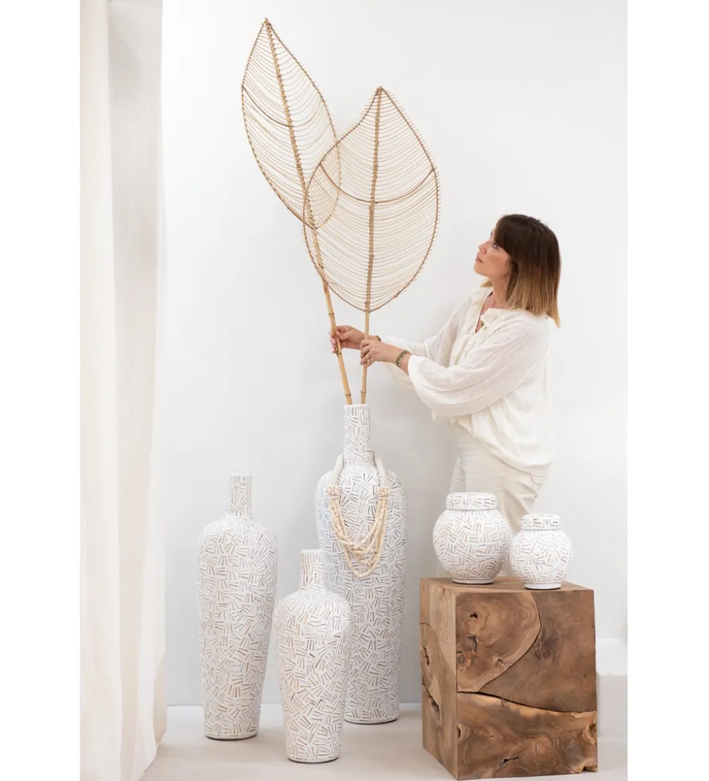 Wazon Lauwra 100 cm biały