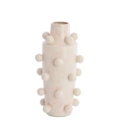 Wazon MOLLY 43 cm ceramika różowy biały