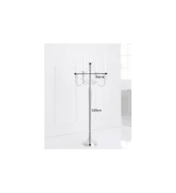 Świecznik 5 - ramienny 120 cm srebrny