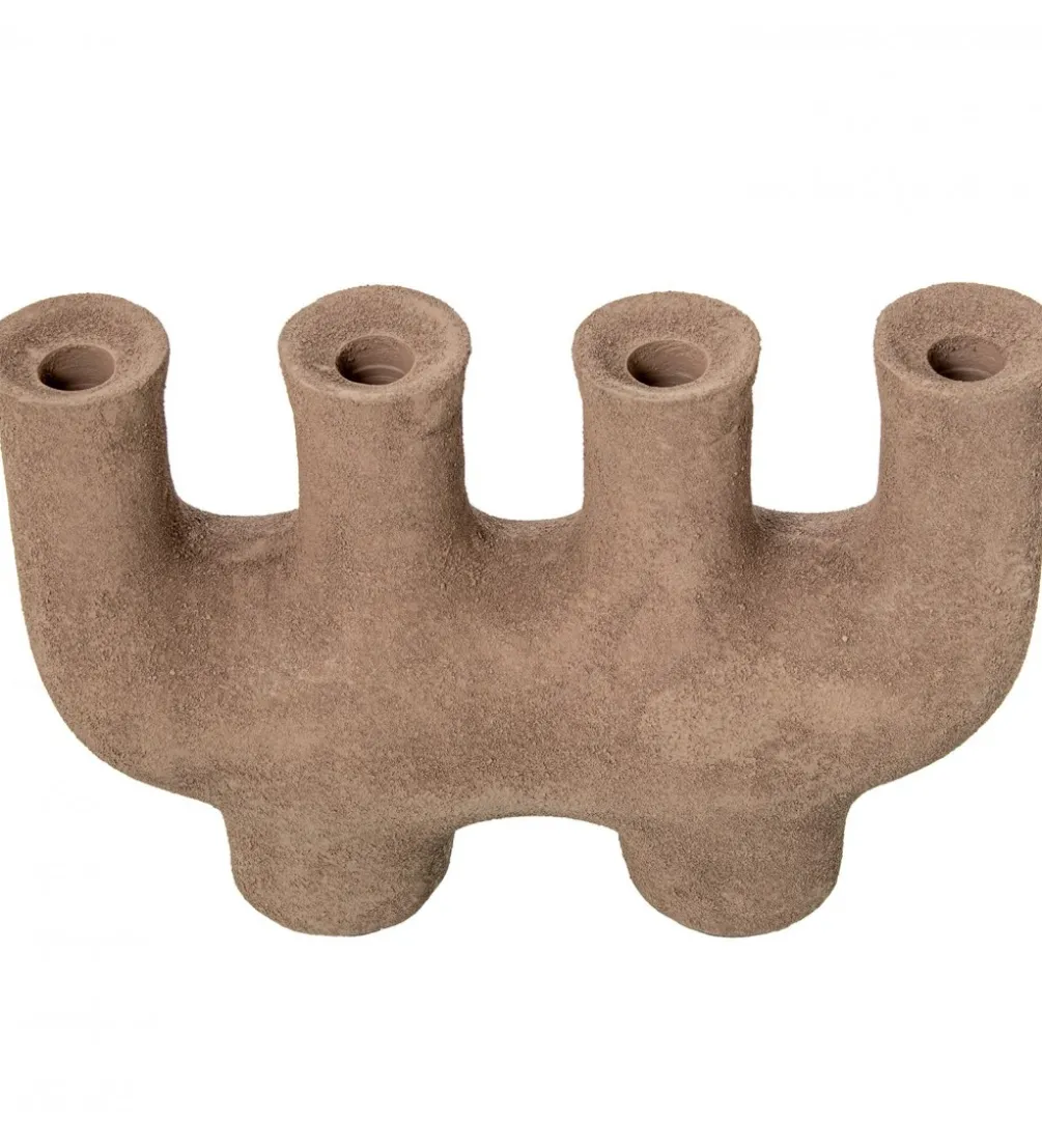 Świecznik KATAM 31 cm brązowy