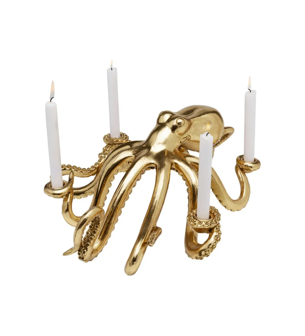 Świecznik OCTOPUS 49 cm złoty