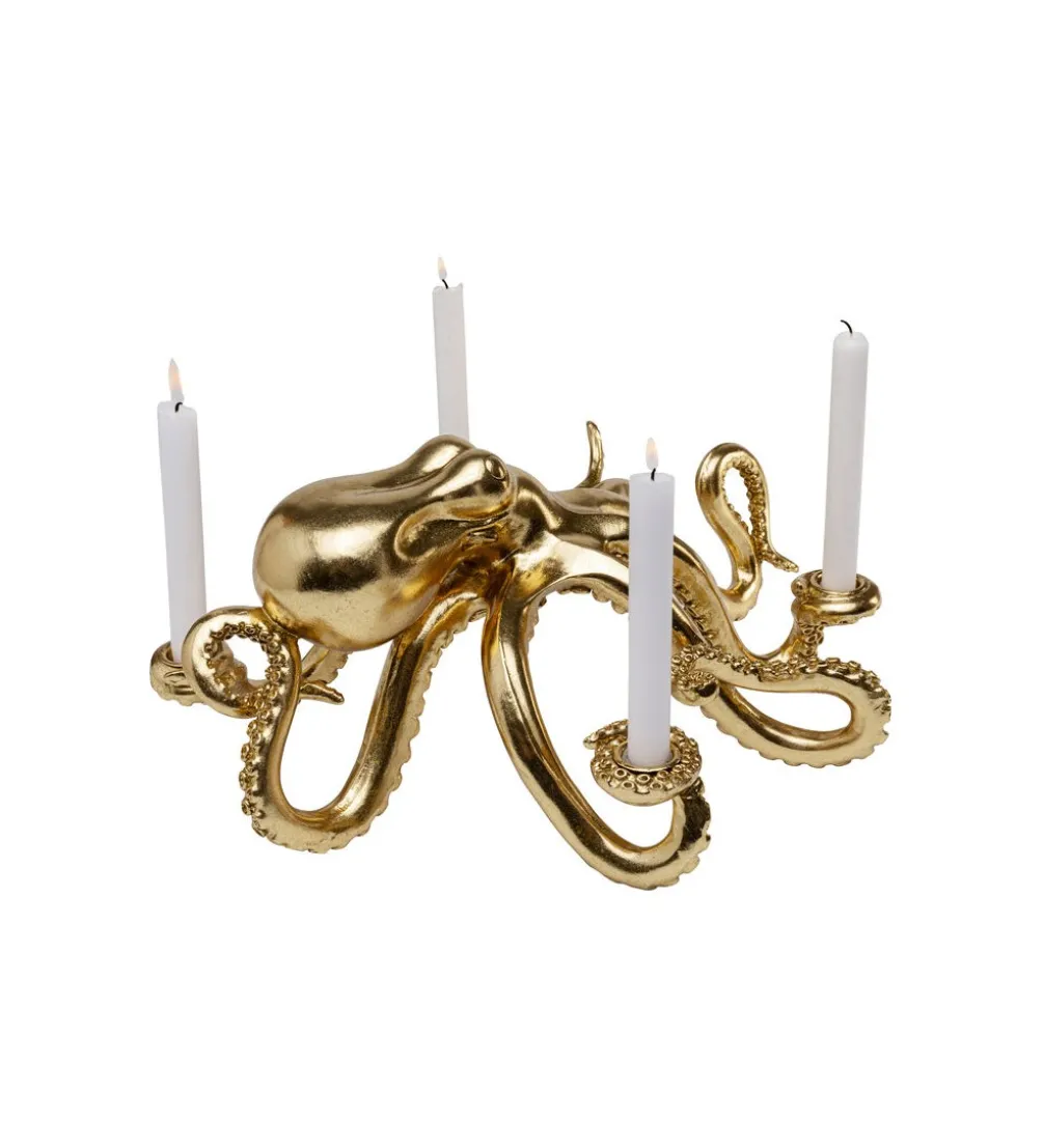 Świecznik OCTOPUS 49 cm złoty