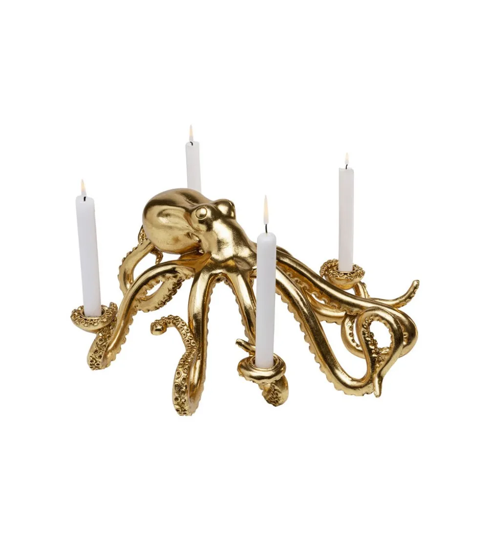 Świecznik OCTOPUS 49 cm złoty
