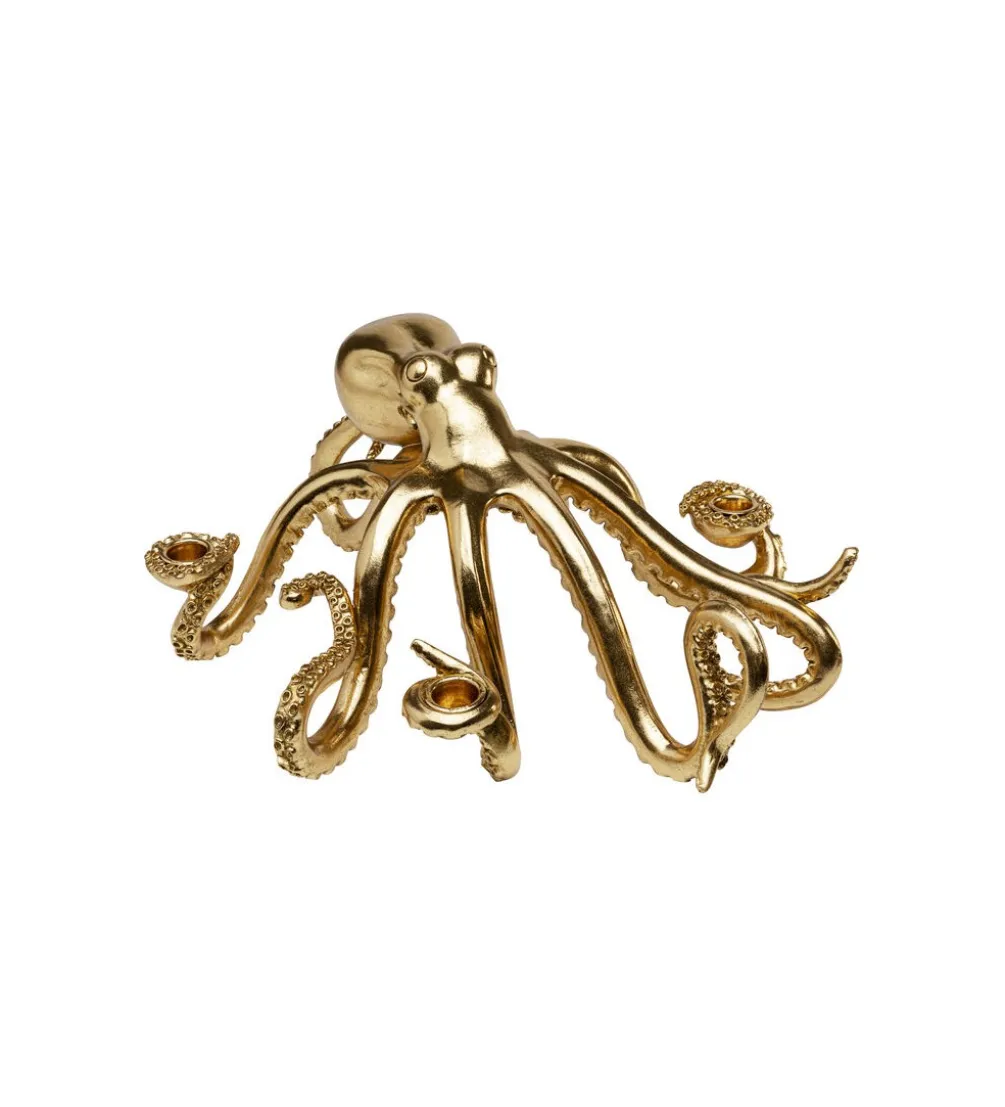 Świecznik OCTOPUS 49 cm złoty