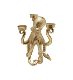 Świecznik OCTOPUS 23 cm złoty