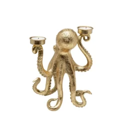 Świecznik OCTOPUS 23 cm złoty