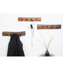 Wieszak ścienny Hemingway 50 cm drewno teak