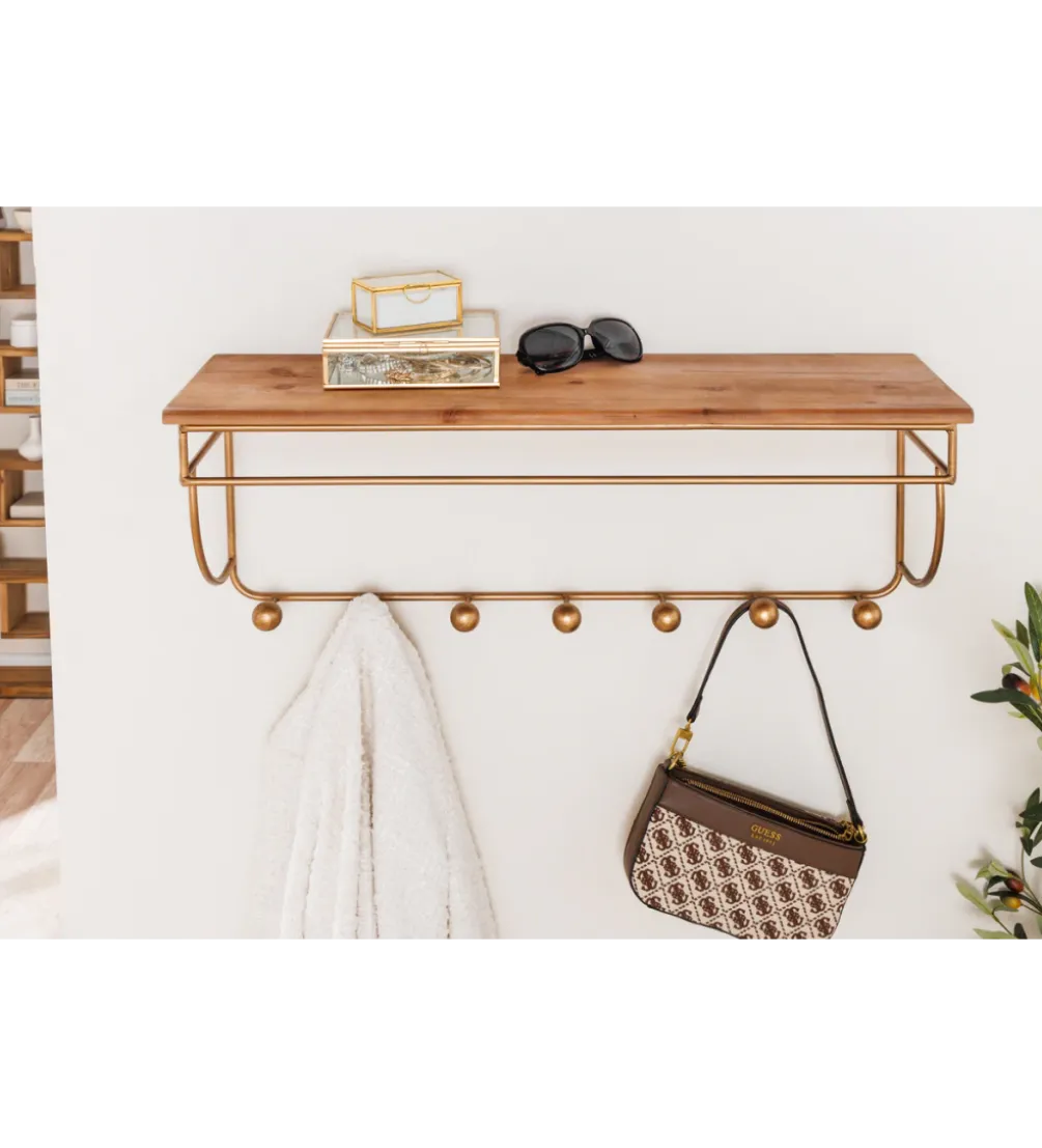 Wieszak ścienny HERITAGE 80 cm drewno sosna