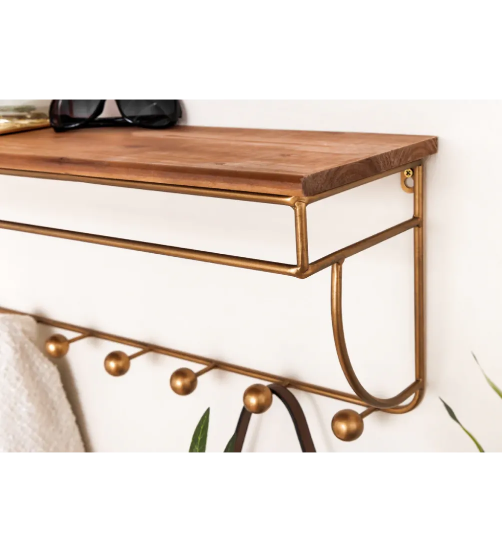 Wieszak ścienny HERITAGE 80 cm drewno sosna