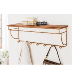 Wieszak ścienny HERITAGE 80 cm drewno sosna