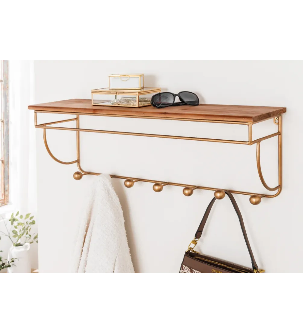 Wieszak ścienny HERITAGE 80 cm drewno sosna