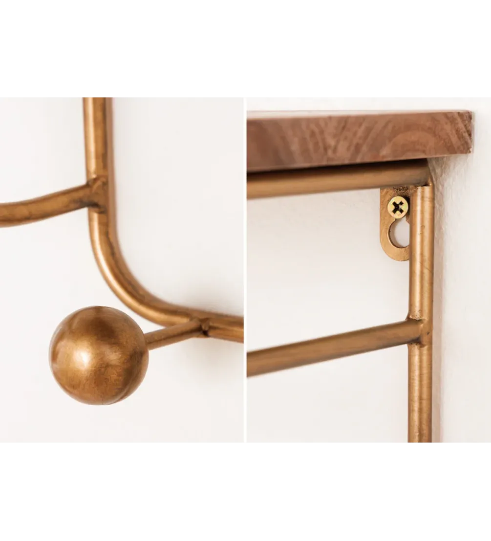 Wieszak ścienny HERITAGE 80 cm drewno sosna