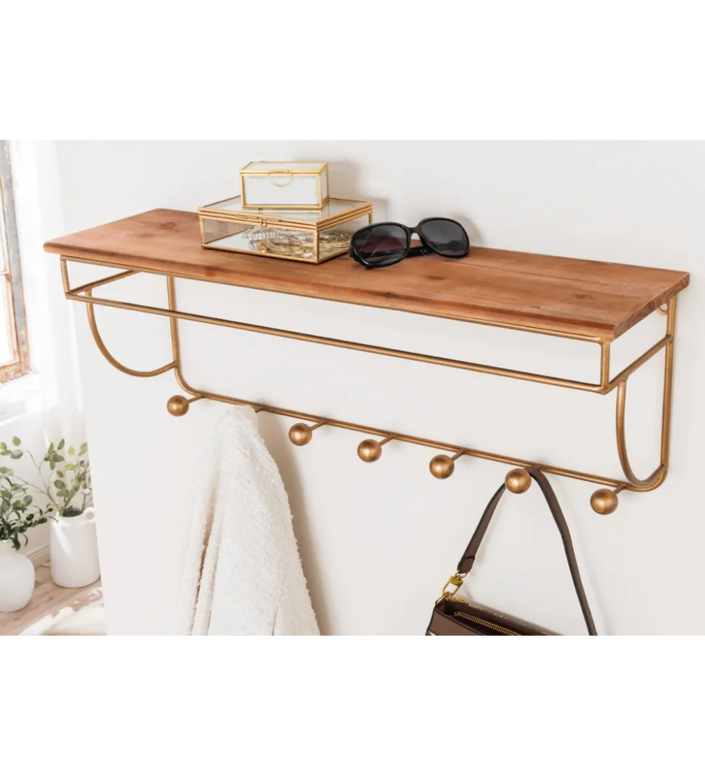 Wieszak ścienny HERITAGE 80 cm drewno sosna