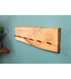 Wieszak ścienny Mammut 80 cm drewno akacja honey