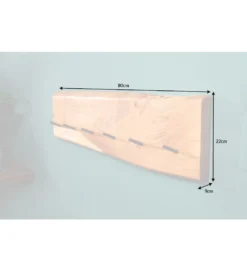 Wieszak ścienny Mammut 80 cm drewno akacja honey