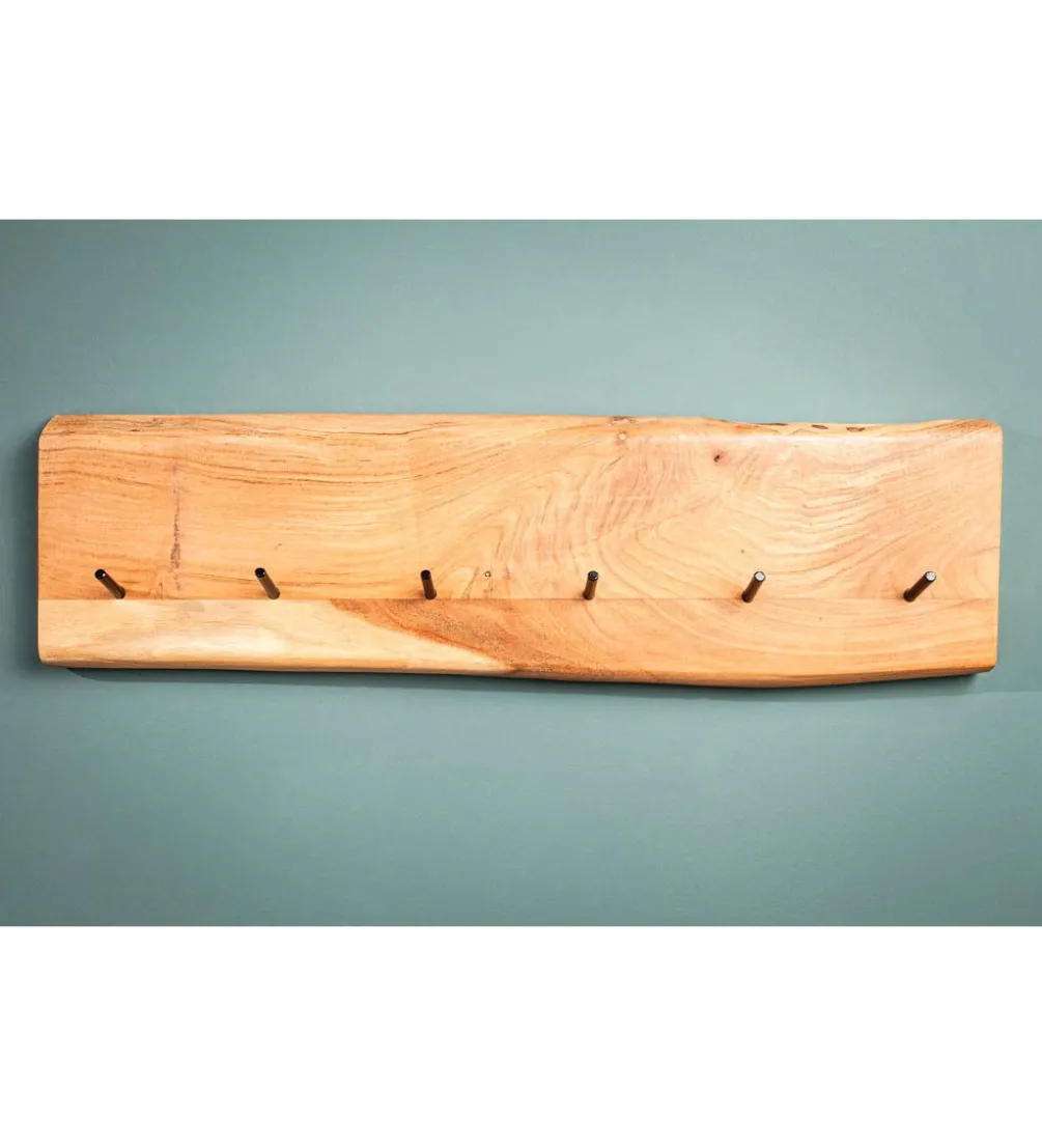 Wieszak ścienny Mammut 80 cm drewno akacja honey