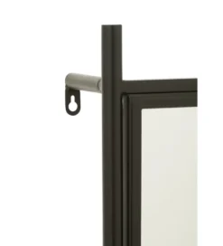 Wieszak ścienny TINA 130 cm drewno jodła czarny