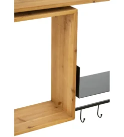 Wieszak ścienny TINA 130 cm drewno jodła czarny