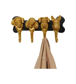 Wieszak RACK DOG FAMILY 31 cm złoty