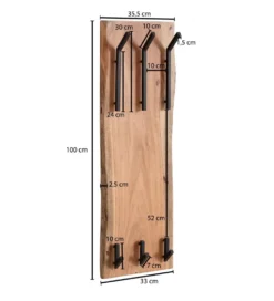 Wieszak WARKALA 35 cm drewno akacja