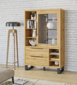 Witryna Halle 120 cm w optyce dąb wotan