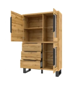 Witryna Halle 120 cm w optyce dąb wotan