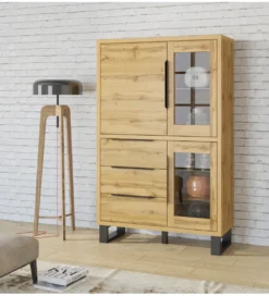 Witryna Halle 120 cm w optyce dąb wotan