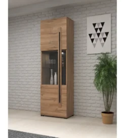 Witryna TULSA 60 cm w optyce dąb Grandson