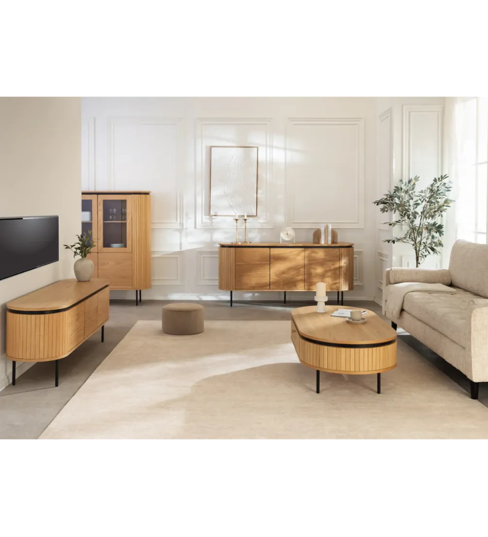 Witryna ATELIER 140 cm kolor naturalnego dębu