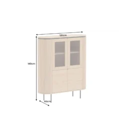 Witryna ATELIER 140 cm kolor naturalnego dębu