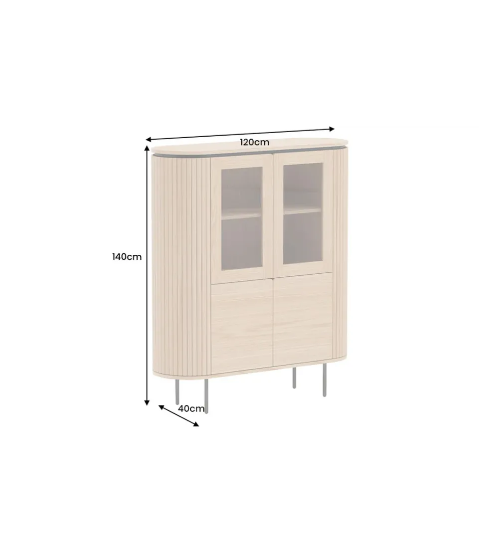 Witryna ATELIER 140 cm kolor naturalnego dębu