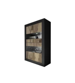 Witryna BASIC 102 Cm czarna Z Dodatkiem Koloru Klon Pero