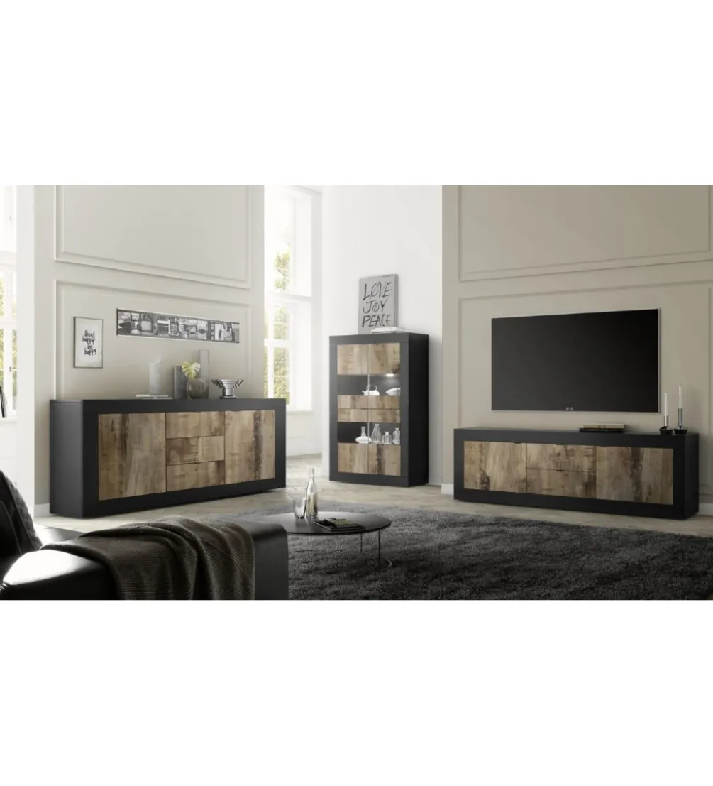 Witryna BASIC 102 Cm czarna Z Dodatkiem Koloru Klon Pero