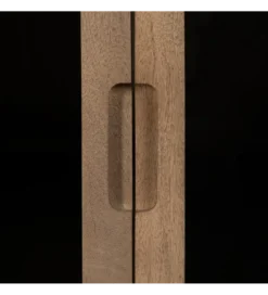 Witryna BURNIE 107 cm ze szklanymi drzwiami z drewno mango