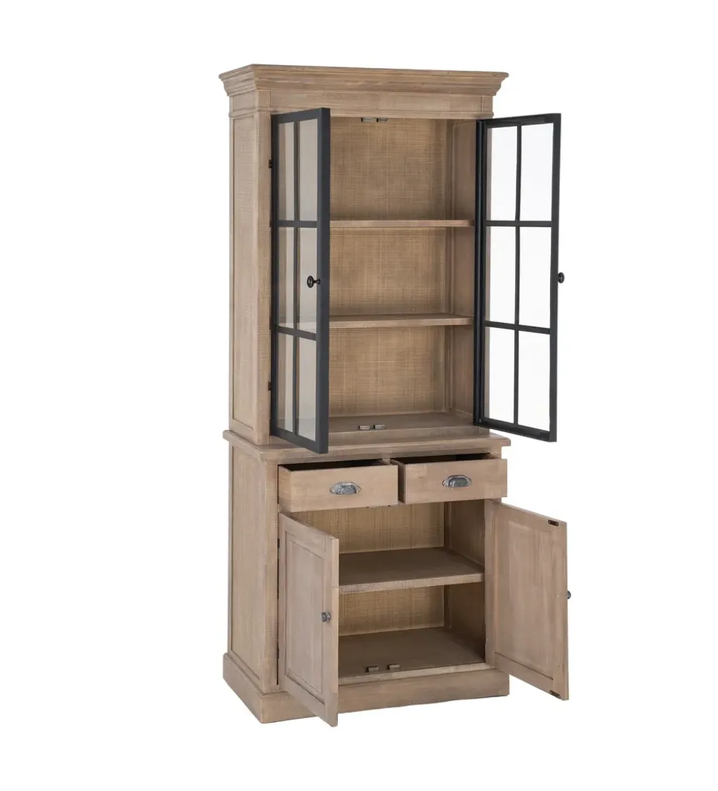 Witryna COTTAGE 135 cm drewno sosny